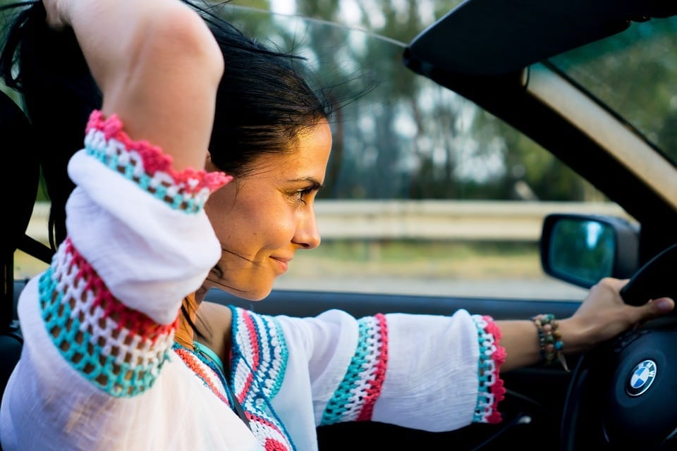 Lady driving